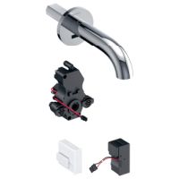 Geberit Waschtischarmatur Piave, Wandmontage mit UP-Funktion Netz L 22cm mit Mischer 116282211