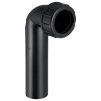 Geberit Anschlussbogen 90g mit Quetschverschraubung d56 schwarz 152227161
