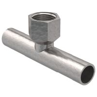 Geberit Mapress Carbon Steel T-piece with female thread and plain endn d28-Rp1/2-28 zinc-plated 21343