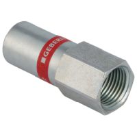 Geberit Mapress Carbon Steel transition with female thread and plain end d54-Rp1/2 zinc-plated 21916