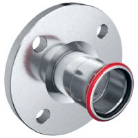 Geberit Mapress C-Stahl Flansch PN 10/16 mit Pressmuffe d42 23757