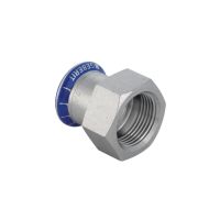 Geberit Mapress Edelstahl bergangswinkel 90Gr mit IG d15-Rp3/8 33802