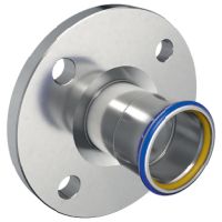 Geberit Mapress Edelstahl Flansch PN 10/16 mit Pressmuffe (Gas) d42 34207