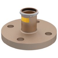 Geberit Mapress Kupfer Flansch PN 10/16 mit Pressmuffe (Gas) d28 34715