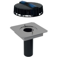 Geberit Pluvia Dachwassereinlauf mit Anschlussblech fr Rinnen: 25l/s 359100001