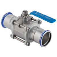 Geberit Mapress Kugelhahn NPW, mit Bet.-Hebel geflanscht d54 92106