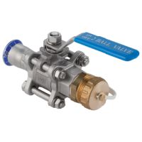 Geberit Mapress Kugelhahn NPW, mit Bet.-Hebel und Schlauchanschluss geflanscht d22 92112