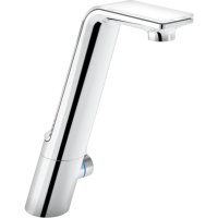 Hansa Spltisch-Elektronik-Einlochbatterie Alessi Sense by HansaNSA 0777 chrom wei 07772203