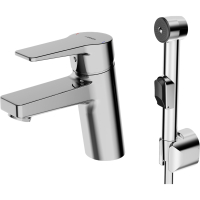 Hansa  Single-Lever basin mixer Hansa twist Bidetta 0930 withHand Shower, chrome-plated 09302203