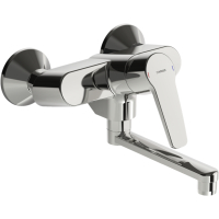 Hansa Spltisch-Einhand-Wandbatterie Hansapolo 5161 verchromt 51612193