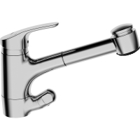 Hansa SPT-EHM Hansamix 0139 Absperrventil herausziehbare Brause chrom 01392183