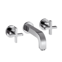 Hansgrohe 3-Loch Waschtischarm.Axor Citterio Wand Fertigset lang chrom m.Kreuzgriffen 39143000