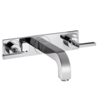 Hansgrohe 3-Loch Waschtischarm.Axor Citterio Wand F-Set lang chrom m.Platte u.Hebelgr 39148000