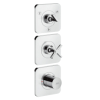 Hansgrohe Thermostatmodul Unterputz Axor Citterio E Fertigset 3 Verbraucher chrom 36704000