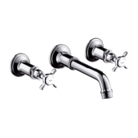 Hansgrohe 3-Loch Waschtischarmatur Axor Montreux Wand Fertigset chrom 16532000