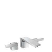 Hansgrohe 3-Loch Waschtischarmatur Axor Edge F-Set Wandmontage Diamantschliff chrom 46061000