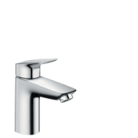 Hansgrohe Waschtischmischer Logis 100 chrom mit Push-Open Ablaufgarnitur 71107000