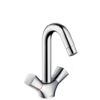 Hansgrohe Zweigriff Waschtischarmatur Logis chrom ohne Ablaufgarnitur 71221000