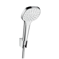 Hansgrohe Brausenset Croma Select E 1jet/Porter weiss/chrom Brauseschlauch 1250mm 26424400