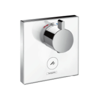 Hansgrohe ShowerSelect Glass Thermostatic mixer Highflow f concealed install. For 1 outlet white/chrome 15735400