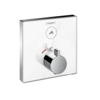 Hansgrohe Thermostat Unterputz ShowerSelect Glas 1 Verbraucher weiss/chrom 15737400
