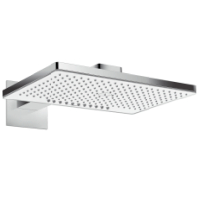 Hansgrohe Rainmaker Select 460 2jet overhead shower white/chrome w shower arm 450mm 24005400