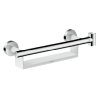 Hansgrohe Haltegriff Comfort weiss/chrom mit Brausenhalter und Ablage 26328400