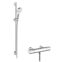 Hansgrohe Brausenkombi Crometta Vario/ Ecostat 1001 CL/Unica 900mm weiss/chrom 27813400