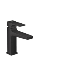 Hansgrohe Waschtischmischer 110 Metropol mattschwarz mit Push-Open Ablaufgarnitur 32507670