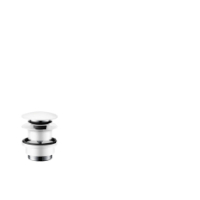 Hansgrohe Ablaufventil push-open DN32 mattweiss mit berlaufloch 50100700