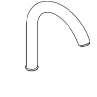 Hansgrohe Auslauf fuer Spueltischmischer Standmodell chrom 92830000