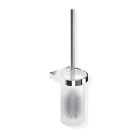 Hewi WC-Brstengarnitur Sys 800 chrom, Glas Kristall satiniert 800.20.10045 8002010045