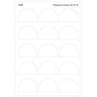 Hewi Piktobogen 25 Motive selbstkl., blanko, B:60mm H:41mm 33.1771E 331771E
