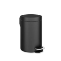 Hewi Abfallbehlter, 3 l, Soft Close Edelstahl, matt schwarz beschichtet 950.05.30501 9500530501