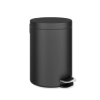 Hewi Abfallbehlter, 5 l, Soft Close Edelstahl, matt schwarz beschichtet 950.05.31501 9500531501