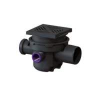 Kessel Kellerablauf DN 100 KE29111 Rost 200x200 schwarz 29111