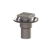 Kessel Ablauf Ferrofix KE54230.20 DN 70 seitl. Vario, Gitter, 138x138mm 54230.20