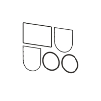 Kessel Dichtungsset KE70118 DN200 fuer Staufix orange 70118