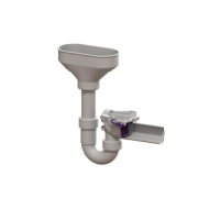 Kessel Rueckstauverschluss KE73053 Staufix Siphon DN50 aus Kunststoff 73053