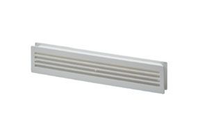 Maico Door ventilation grille for bathroom, WC or kitchen, white plastic, door cut-out: 436 x 76 mm, external dimension: 457 x 92 mm MLK 45 0151.0126