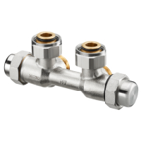 Oventrop Multiflex FQ Verschraubung fr G 3/4 AG, Eck links, G 3/4 M x 3/4 AG 1015804