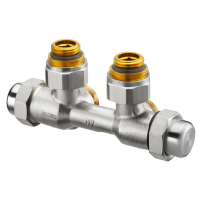 Oventrop Multiflex FQ Verschraubung fr G 1/2 IG, Eck links, G 1/2 AG x 3/4 AG 1015874