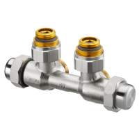 Oventrop Multiflex FQ Verschraubung fr G 1/2 IG, Eck rechts, G 1/2 AG x 3/4 AG 1015875