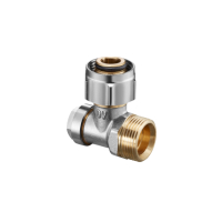 Oventrop Shut-off angle Screw connection Combi 3  Multiflex F 3/4 M  x 3/4 male thread Ms nickel-plated 1016569