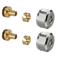 Oventrop Compression ring fitting Screw connection Ofix K for male thread 3/4 12x1.1mm 2-fold for plastic pipe 1016883