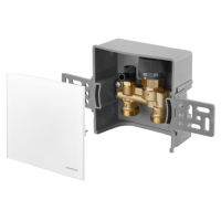 Oventrop Unibox E RTL RTL, geschlossen, Echtglas wei 1022760