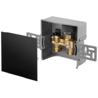 Oventrop Unibox E RTL RTL, geschlossen, Echtglas schwarz 1022761