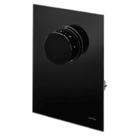Oventrop Abdeckung mit Thermostat Echtglas schwarz, fr Unibox T-RTL 1022778