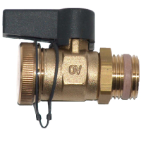 Oventrop Kugelhahn Optiflex ,DN10 3/8 AG mit Verschlusskappe, Messing 1033413