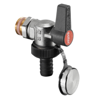 Oventrop KFE-Fill and drain ball valve Optiflex for Solar DN 15 angle pattern nickel-plated 1033672
